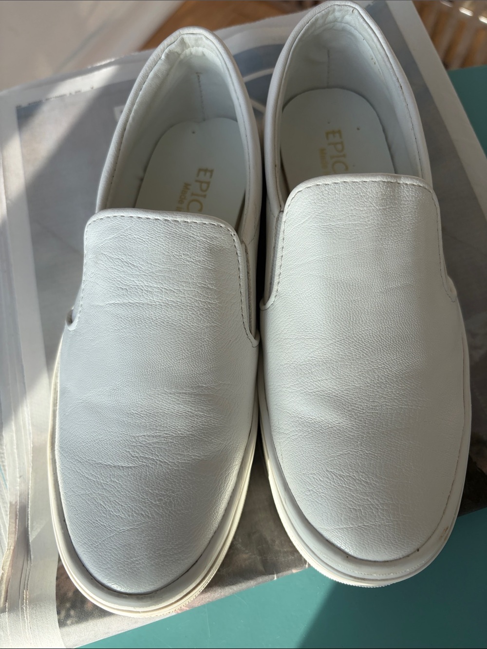EpicStep Women’s Slip-On Sneakers - White